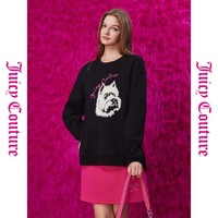 Juicy Couture 橘滋 秋日画廊重工Logo动物绣花圆领加绒女式卫衣