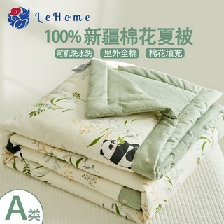 百亿补贴：lehome 乐加 100%新疆棉花夏凉被纯棉空调被单人双人被子可机洗薄被芯