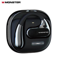 MONSTER 魔声 Open Ear AC320骨传导概念挂耳式蓝牙耳机开放式真无线不入耳舒适运动跑步耳机 蓝牙5.4 黑色