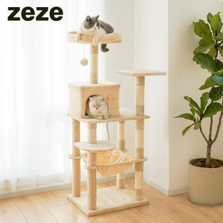zeze 猫爬架猫窝猫树一体猫抓柱大型猫架四季通用不占地猫咪用品