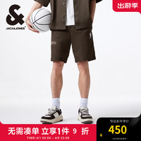 杰克·琼斯（JACK&JONES）夏季NBA联名勇士队宽松版型logo刺绣休闲运动短裤224215003 E06黑橄榄 165/72A/XSR