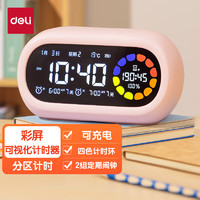 PLUS会员：deli 得力 LE106 Pro 可视化计时器 粉色