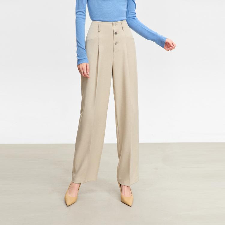 AMII 极简通勤直筒休闲长裤 123430569108