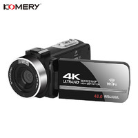 komery 全新數碼攝像機高清專業家用WIFI戶外防抖旅游直播短視頻Z12-4K黑色