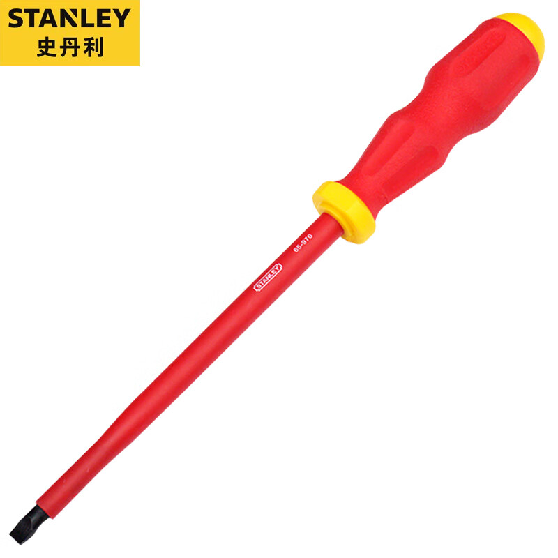 史丹利（STANLEY）VDE1000V高压绝缘一字螺丝刀起子改锥 -8.0x175mm 65-970-22