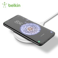 BELKIN贝尔金无线充电器QI认证适用于苹果iPhone 13华为小米通用卧式快充 10W/白色 卧式无线充电器（不含电源适配器）