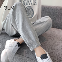 GLM 裤子男春秋华夫格慵懒风束脚裤青少年休闲百搭男裤