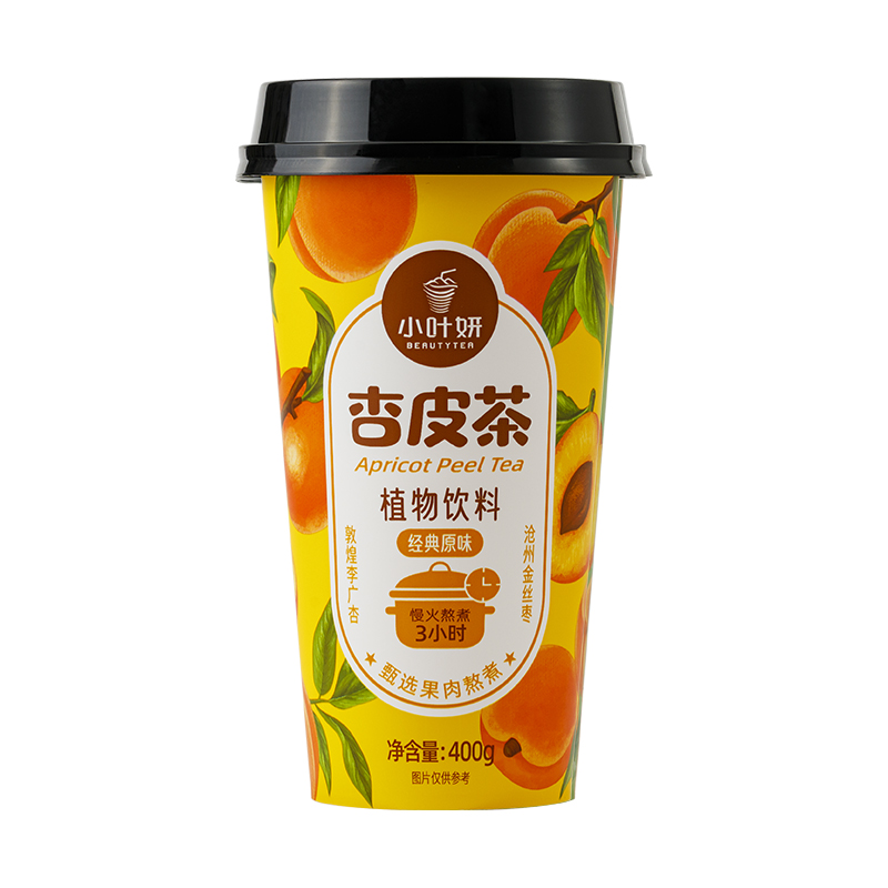 小叶妍 杏皮茶黑糖珍珠杨枝甘露奶茶 400g*4杯