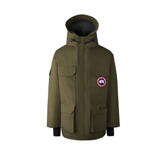 限尺码：CANADA GOOSE 男士冬季派克大衣连帽白鸭绒保暖羽绒服