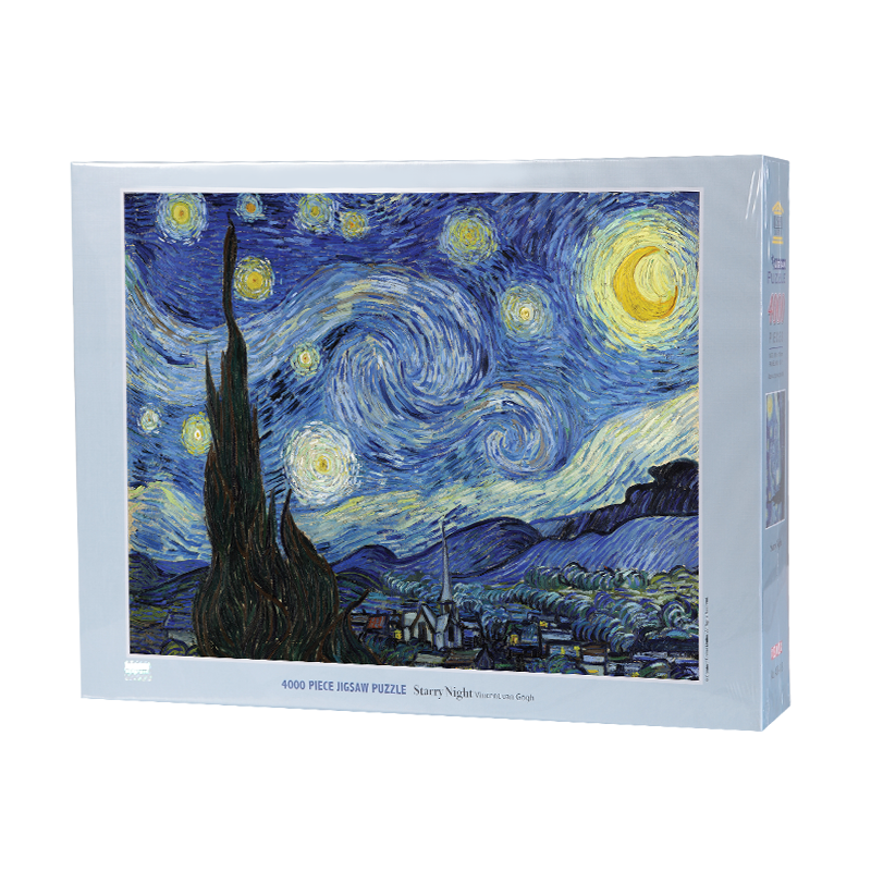 成人拼图梵高星空1000片4000片高难度解压名画创意手工挂画锻炼耐心静心休闲娱乐玩具 4000片86*118【018】