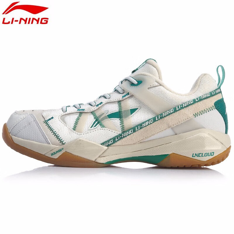 LI-NING 李宁 羽毛球鞋男女同款无敌号ace变色龙缓震专业乒乓羽毛球比赛运动鞋 无敌号ACE灰绿 40