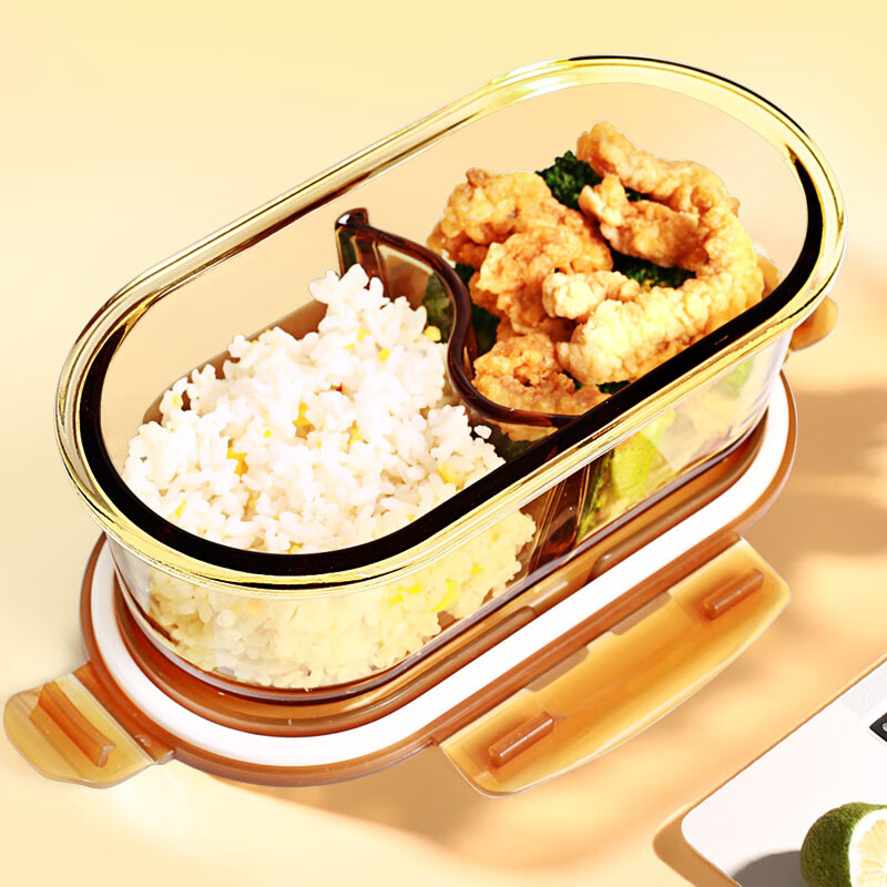 德玛斯耐热玻璃微波炉冰箱饭盒上班族便当碗 