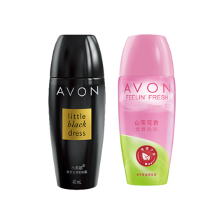 AVON 雅芳 小黑裙止汗走珠山茶花香体露40mlx2抑汗留香温和护肤