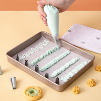 DOLO 德立 裱花嘴套装工具 做曲奇 蛋糕裱花 大中小加厚一次性裱花袋 100个