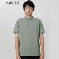 Markless 男士桑蚕丝短袖polo衫