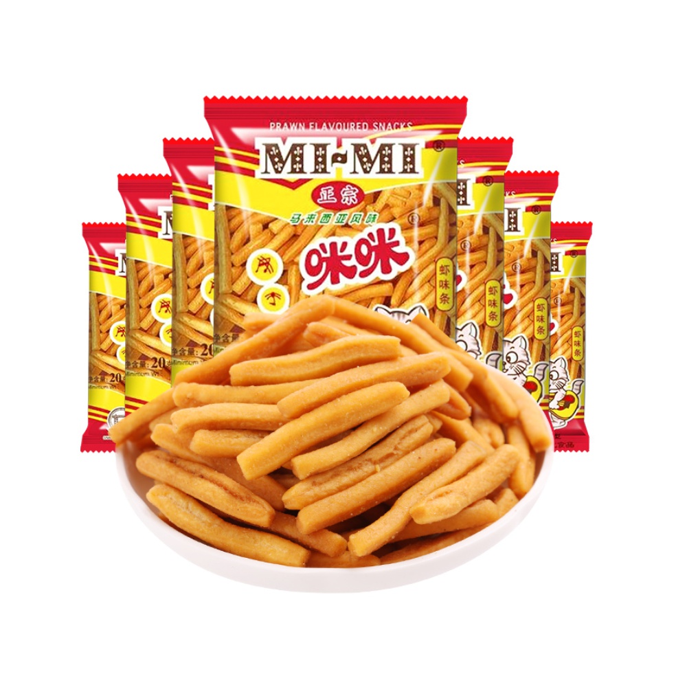 咪咪 MIMI虾条膨化零食20g*24包薯片大礼包休闲怀旧小吃零食