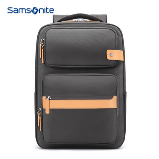 新秀丽（Samsonite）双肩包背包 商务休闲书包笔记本包 苹果电脑包15.6英寸 BY4 灰色 灰色（可开发票）