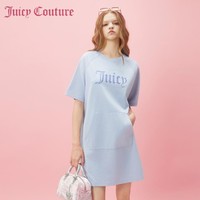 Juicy Couture 橘滋 水蓝星球logo图案烫钻连衣裙