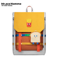 Mr.ace Homme 大容量旅行背包男学生双肩包通勤书包女电脑包1970B吃货系列
