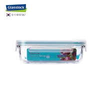 Glasslock韩国钢化玻璃密封保鲜盒透气孔便当饭盒冷冻盒 400ml 长方 长方400ml