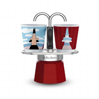 PLUS会员：Bialetti 比乐蒂 摩卡壶 意式咖啡壶 迷你双享壶 红色