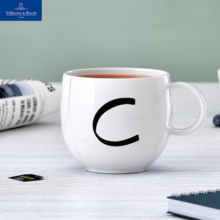德国唯宝 Villeroy&Boch）进口咖啡杯马克杯26字母杯创意北欧家用 290ML 26字母杯-C