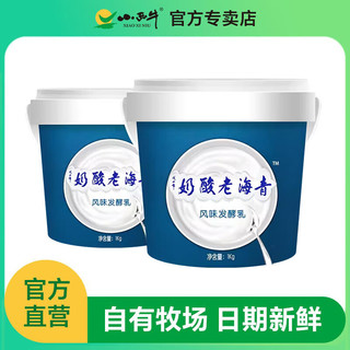 XIAOXINIU 小西牛 高原酸奶青海桶装原味老酸奶1kg*2桶