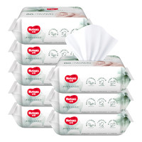 HUGGIES 好奇 小森林棉柔巾80抽8包裝加厚嬰兒整箱干濕兩用非濕巾
