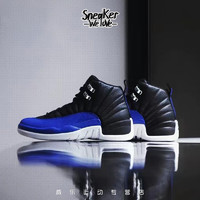 NIKE 耐克 Air Jordan 12 AJ12 皇家蓝 黑蓝复古篮球鞋 AO6068-004