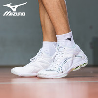 Mizuno 美津濃 專業排球鞋WAVE LIGHTNING Z7男女款 白綠  37碼