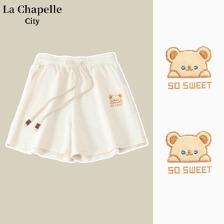 La Chapelle City 拉夏贝尔黑色休闲短裤可爱甜系2024新款