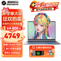 机械革命无界14Pro 2024酷睿14英寸高性能轻薄本 大设计师AI办公商务游戏笔记本电脑 英特尔酷睿Ultra 5 125H 64G 4TB ARC Graphics核芯显卡