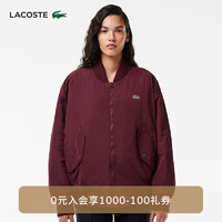 LACOSTE法国鳄鱼女士24年时尚纯色外套|BF6977 IXZ/紫红色 34 /155