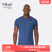 Rab 睿坡 男士新款排汗吸湿速干短袖跑步健身上衣休闲T恤 QBL-01