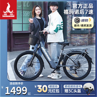 PHOENIX 凤凰 锂电池摩登灰/辐条轮/7速 36V6AH-约24KM