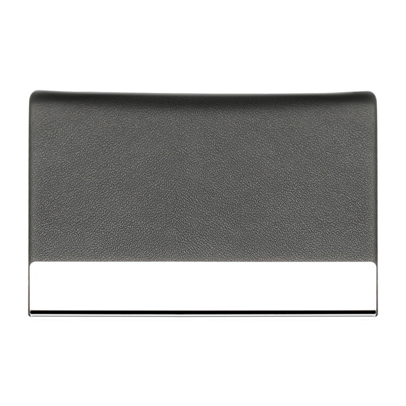 EHRENMANN 真皮商务名片夹 名片盒卡包带金属产品一件起可刻字 83黑色