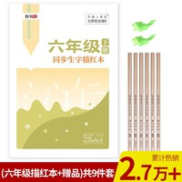 绍泽文化 小学生六年级下册同步生字描红本 人教版生字练字本 儿童练字帖