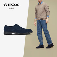 GEOX 杰欧适 男鞋2024年早春商务正装皮鞋WALK PLEASURE U45CGB 海军蓝C4002 42