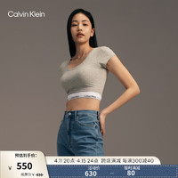 卡尔文·克莱恩 Calvin Klein 内衣24夏T恤外扩文胸QF8066AD P7A-莫奈灰 L
