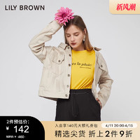 Lily Brown 春夏 简约舒适字母印花纯棉短袖T恤LWCT214015