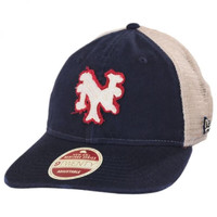美职棒（MLB）男士复古风格徽标贴布网眼棒球帽舒适透气202123 Royal Blue