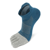 TFO 五指戶外襪 低幫舒適透氣徒步登山運動襪子 男款孔雀藍色 均碼