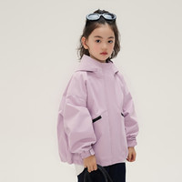 布丁哈鲁女童外套2024春季洋气春装儿童外套中大童上衣 紫色 120