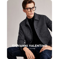 百亿补贴：GIOVANNI VALENTINO 卓凡尼·华伦天奴 卓凡尼华伦天奴夹克外套男士春秋款毛呢茄克时尚千鸟格