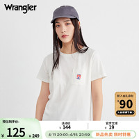 Wrangler 威格 24早春新款梦险工装女士Oversize经典圆领棉质短袖