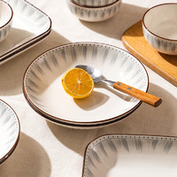摩登主妇日式盘子菜盘家用2024陶瓷深餐盘高级感轻奢碗盘碟子