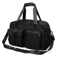 圣腾短途旅行包女手提行李袋旅游包鞋位包中等容量行李包旅行袋 黑色