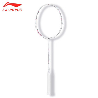 LI-NING 李宁 雷霆小钢炮羽毛球拍初学者入门级全碳素雷霆小钢炮 白色 5U 默认穿线