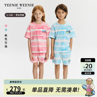 Teenie Weenie Kids小熊童装24夏季男女童海滩风舒适透气T恤 蓝色 140cm