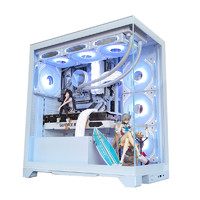 玩嘉 棱镜PRO 白色 ATX电脑海景房机箱台式机 双面玻璃/无A柱全透款/Type-C/支持240/280/360水冷/4090显卡
